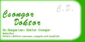 csongor doktor business card